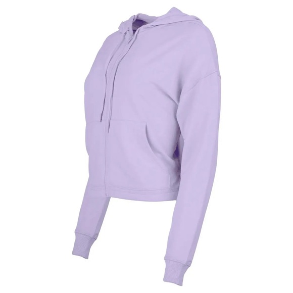 NWT $45 90 Degree by Reflex Women's Terry Brushed Hoodie Jacket - Picture 2 of 3